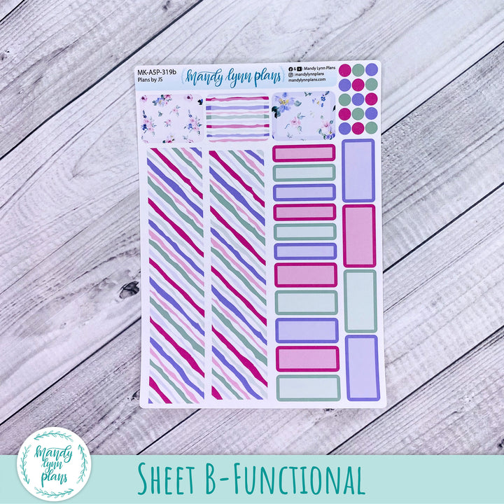 Any Month Plans by Just Scribble Monthly Kit || Watercolor Blooms || MK-A5P-319