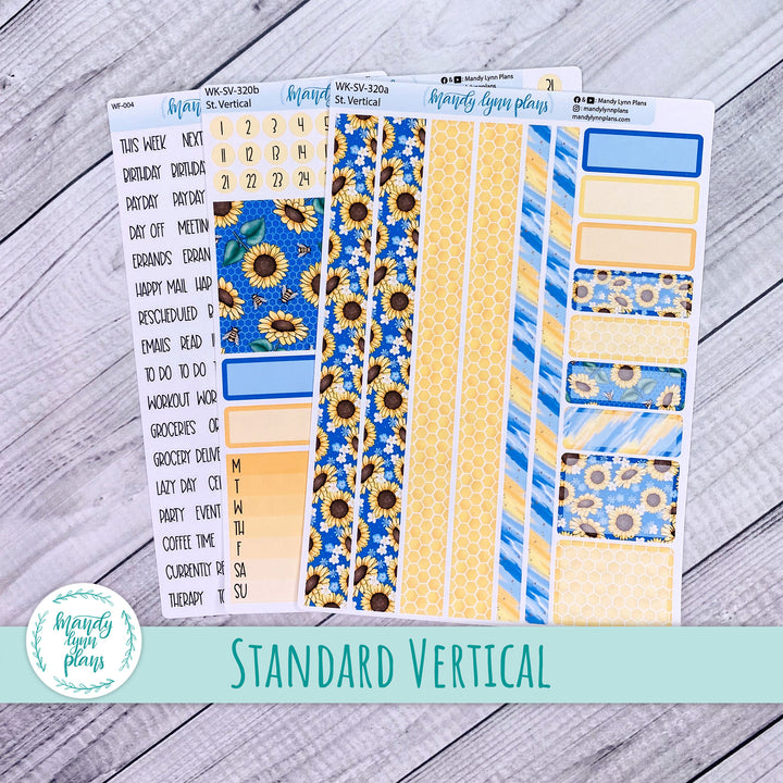 Standard Vertical Weekly Kit || Buzzing Sunflowers || WK-SV-320