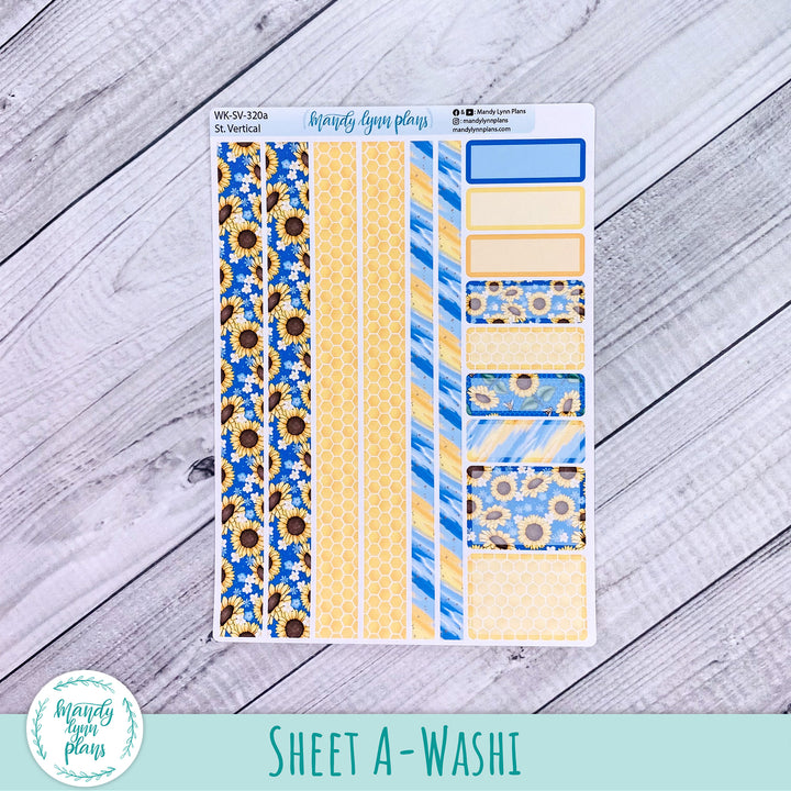 Standard Vertical Weekly Kit || Buzzing Sunflowers || WK-SV-320