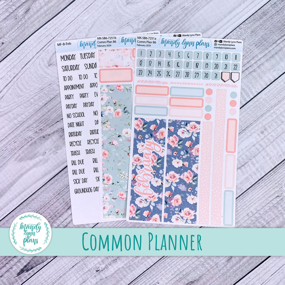 February 2024 Common Planner Monthly Kit || Pink Garden || 251