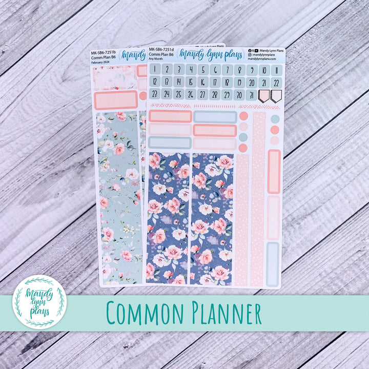 Any Month Common Planner Monthly Kit || Pink Garden || 251