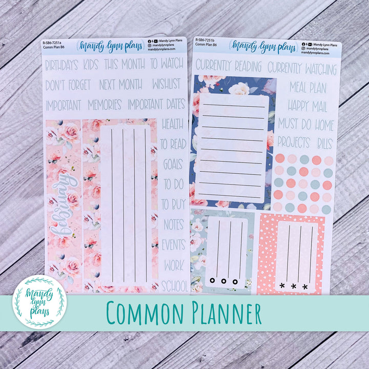 February Common Planner Dashboard || Pink Garden || 251