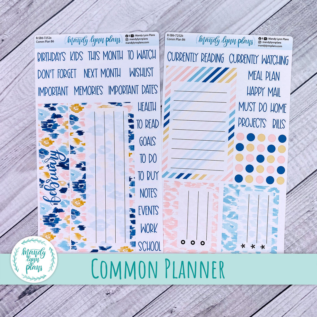 February Common Planner Dashboard || Leopard Print || 252