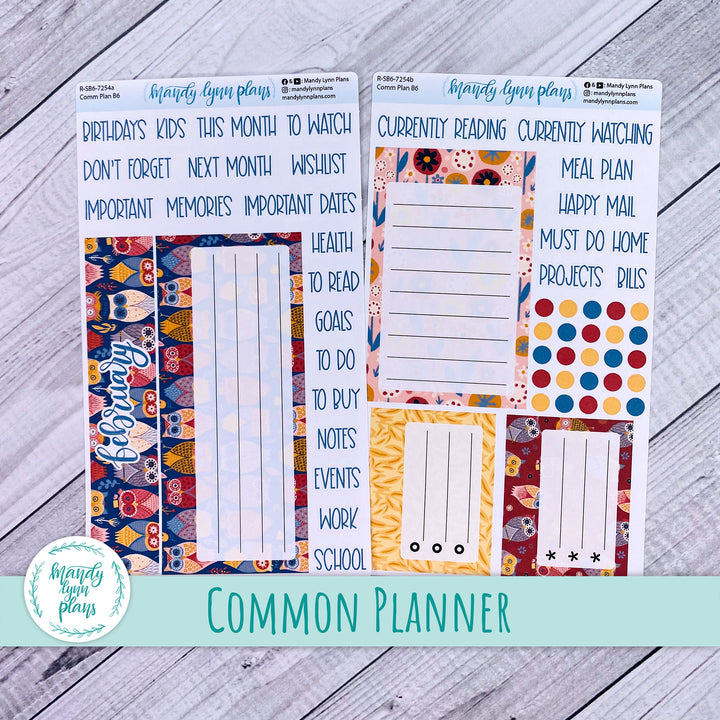 February Common Planner Dashboard || Ornate Owls || 254