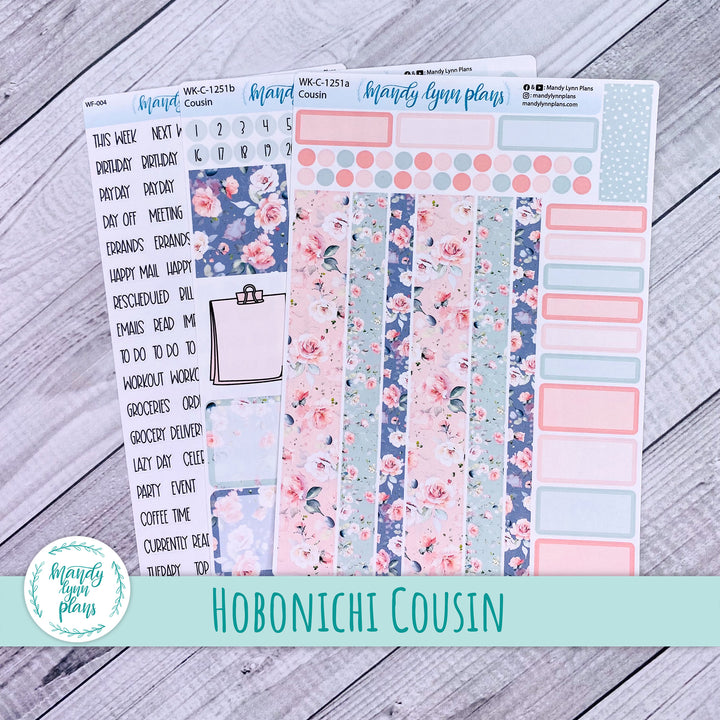 Hobonichi Cousin Weekly Kit || Pink Garden || WK-C-1251