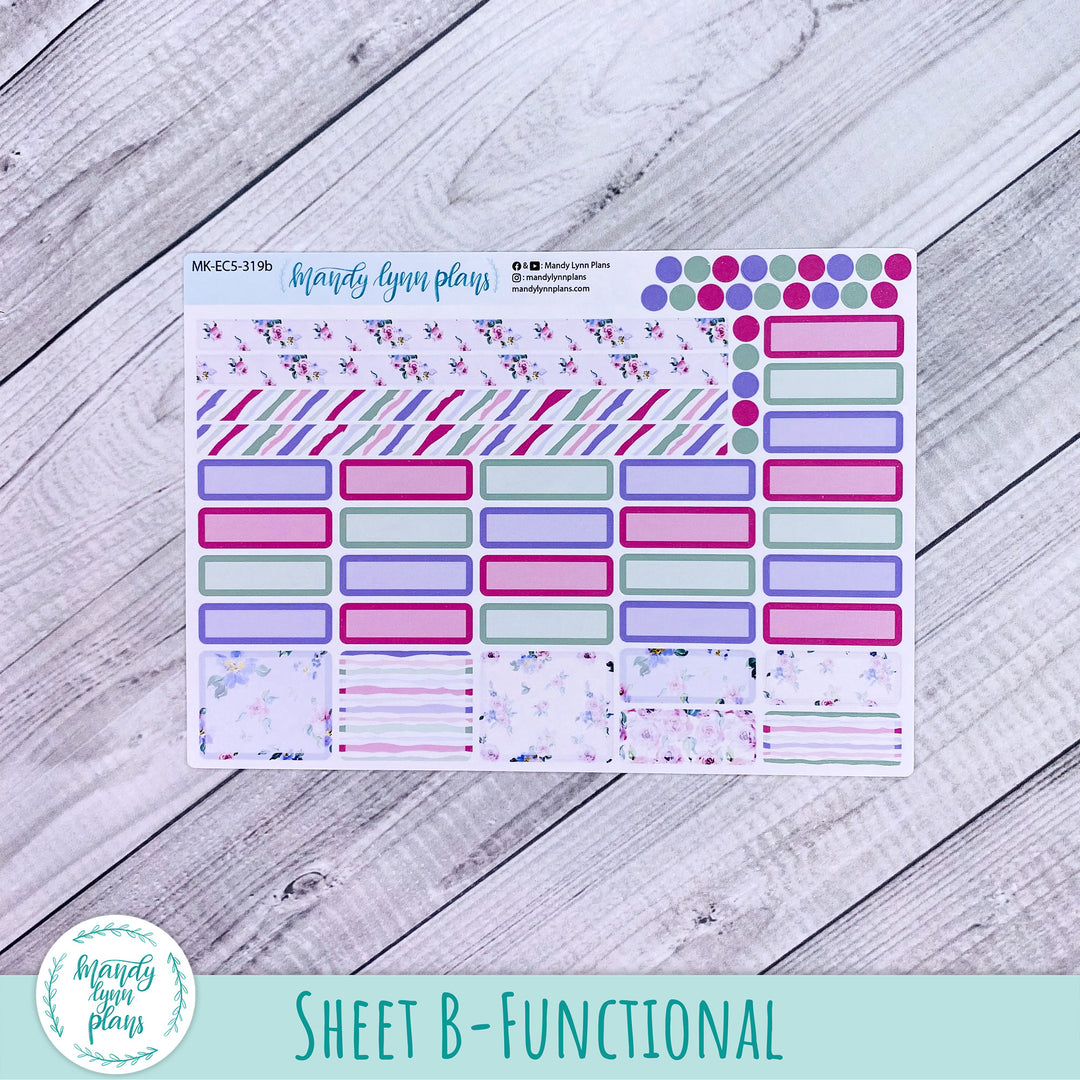EC A5 July Monthly Kit || Watercolor Blooms || MK-EC5-319