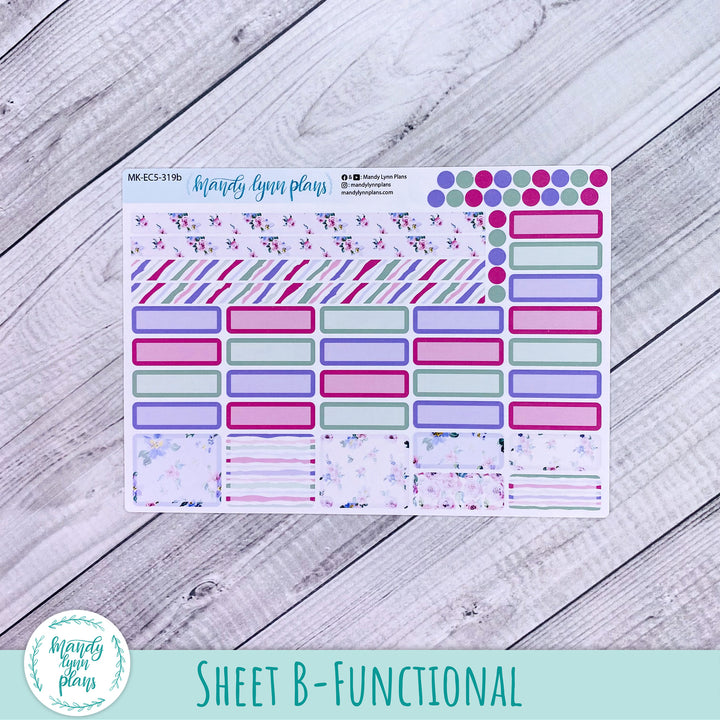 EC A5 July Monthly Kit || Watercolor Blooms || MK-EC5-319