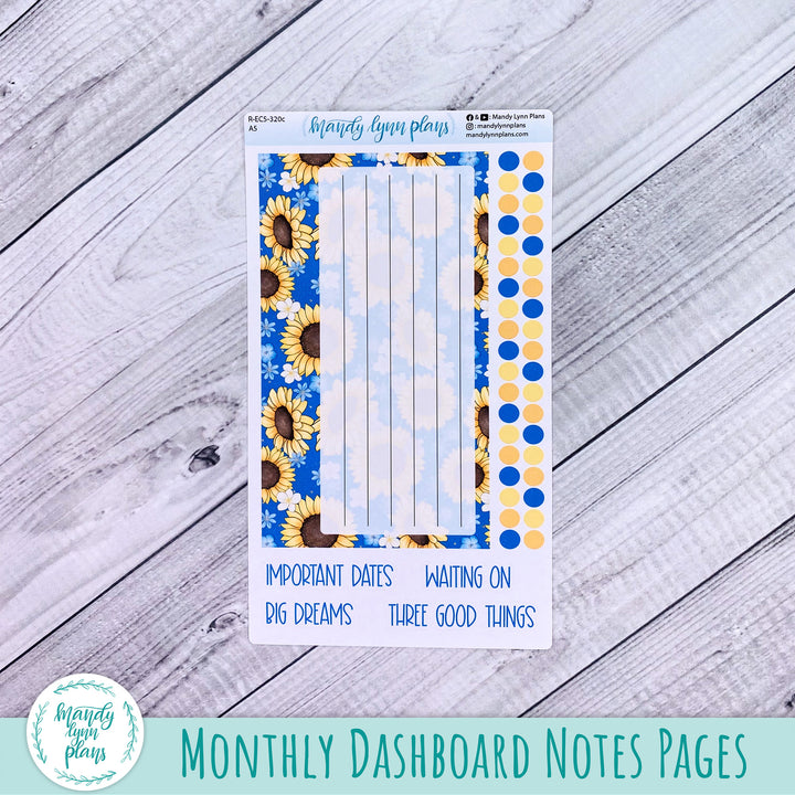 July EC A5 Dashboard Kit || Buzzing Sunflowers || R-EC5-320