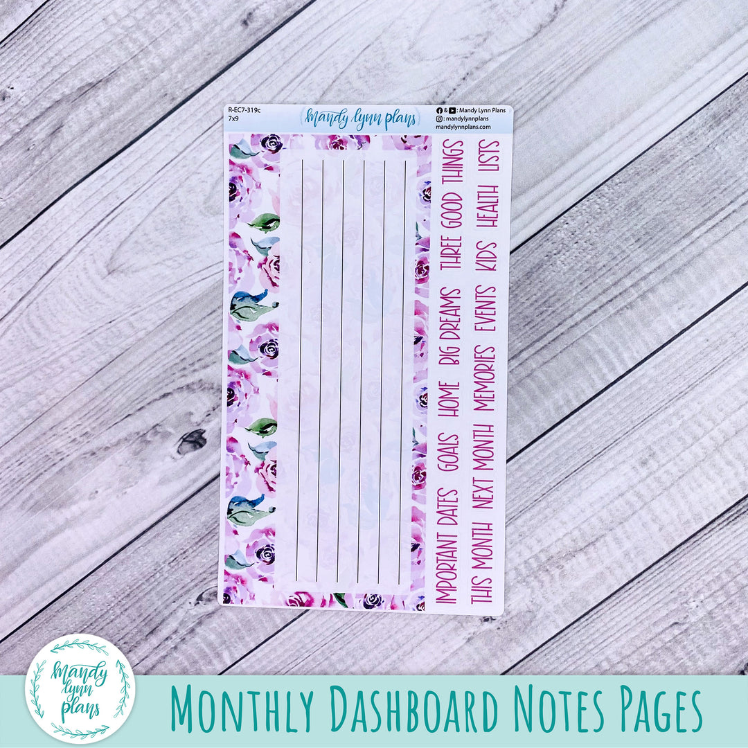 July EC 7x9 Dashboard Kit || Watercolor Blooms || R-EC7-319