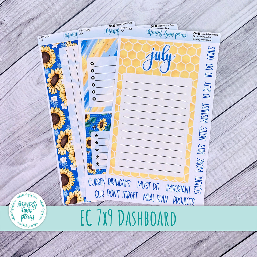 July EC 7x9 Dashboard Kit || Buzzing Sunflowers || R-EC7-320