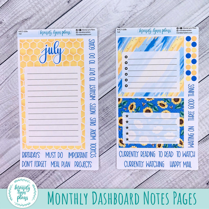 July EC 7x9 Dashboard Kit || Buzzing Sunflowers || R-EC7-320