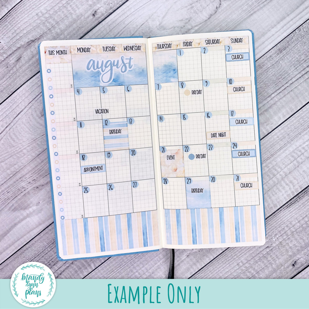 Hobonichi Weeks August 2025 Monthly Kit || Ocean Lover || MK-W-2323