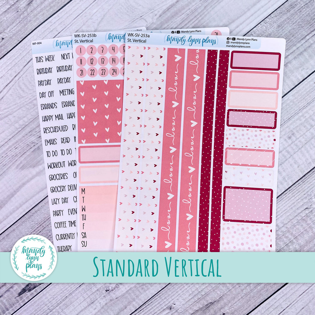 Standard Vertical Weekly Kit || With Love || WK-SV-253