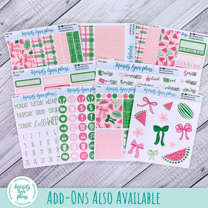 August 2025 Common Planner Monthly Kit || Watermelons || 324