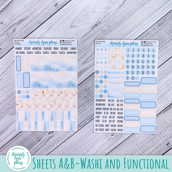 Any Month Hobonichi A6 Monthly Kit || Ocean Lover || MK-A6T-3323