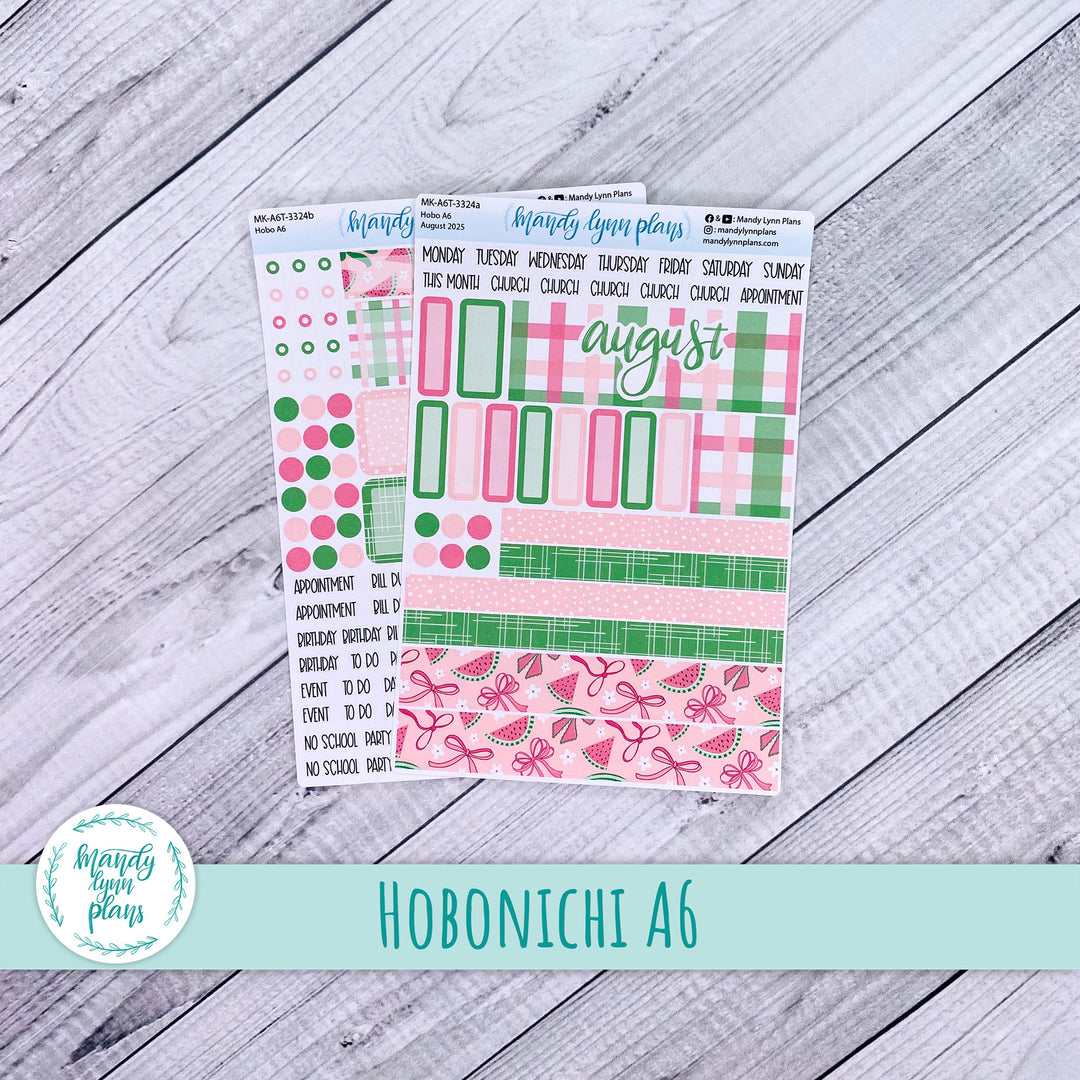 Hobonichi A6 August 2025 Monthly Kit || Watermelons || MK-A6T-3324