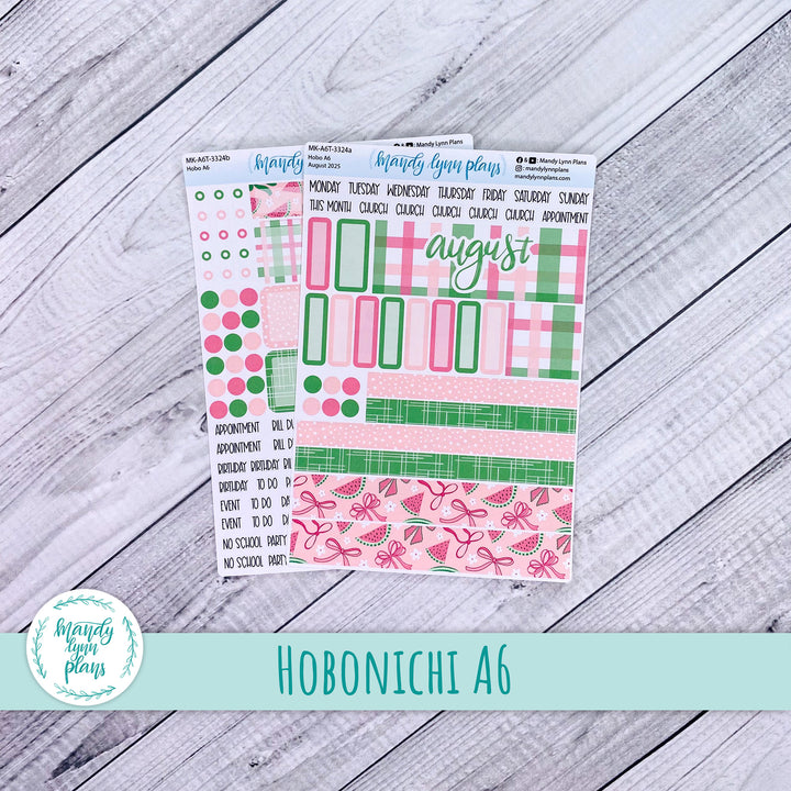 Hobonichi A6 August 2025 Monthly Kit || Watermelons || MK-A6T-3324