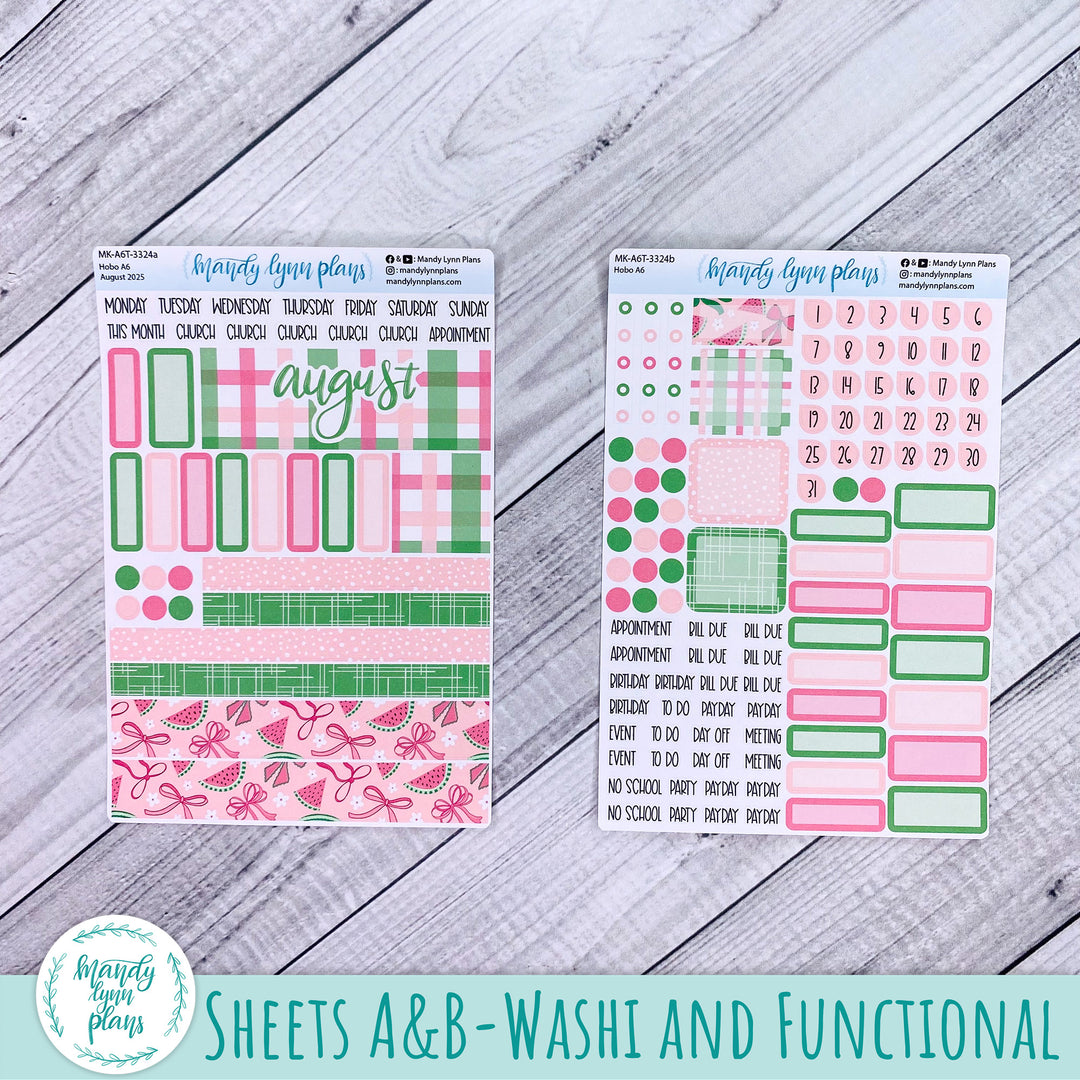 Hobonichi A6 August 2025 Monthly Kit || Watermelons || MK-A6T-3324