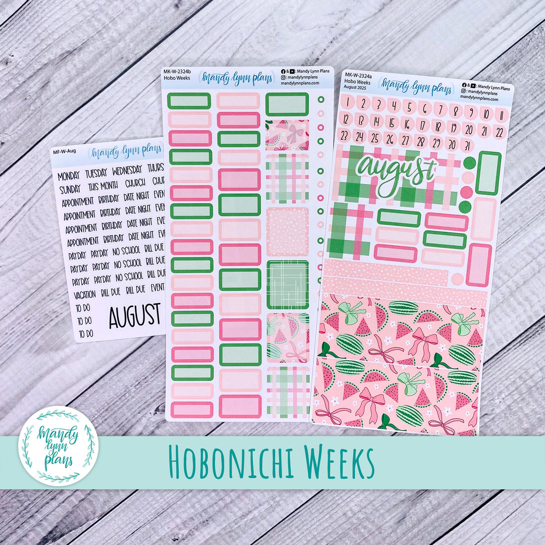Hobonichi Weeks August 2025 Monthly Kit || Watermelons || MK-W-2324