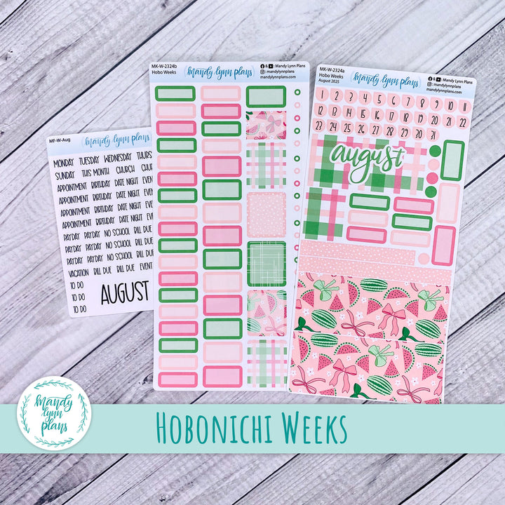 Hobonichi Weeks August 2025 Monthly Kit || Watermelons || MK-W-2324