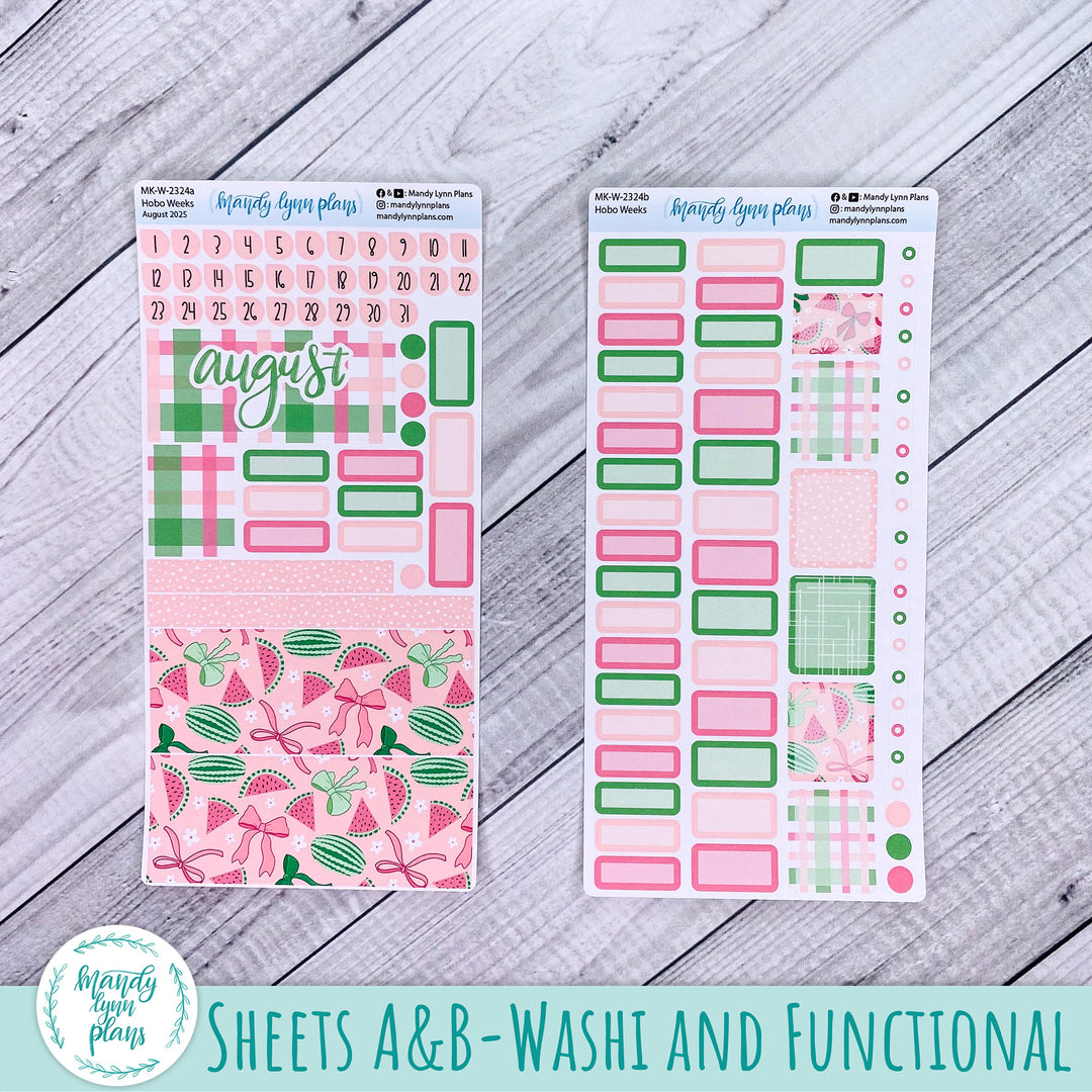 Hobonichi Weeks August 2025 Monthly Kit || Watermelons || MK-W-2324