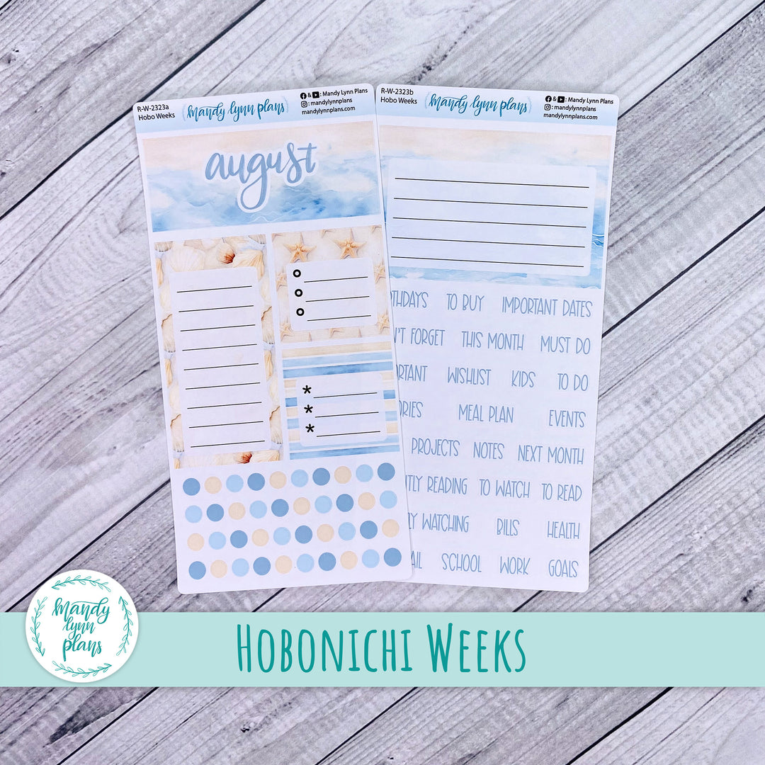 August Hobonichi Weeks Dashboard || Ocean Lover || R-W-2323