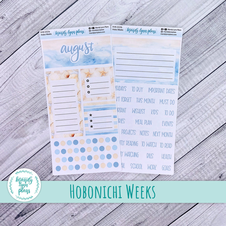 August Hobonichi Weeks Dashboard || Ocean Lover || R-W-2323