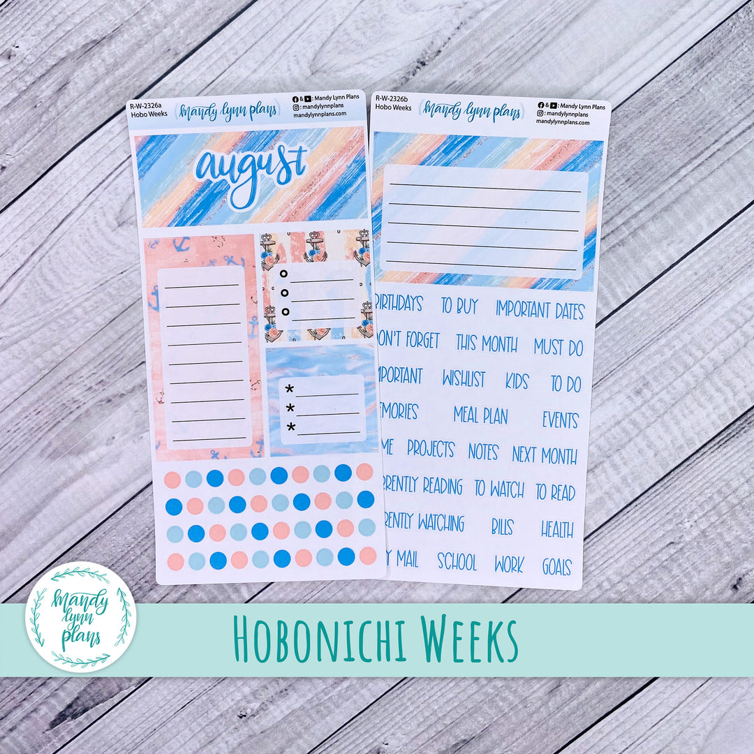 August Hobonichi Weeks Dashboard || Lake Life || R-W-2326