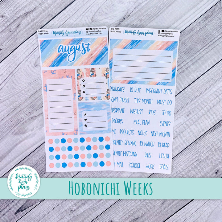 August Hobonichi Weeks Dashboard || Lake Life || R-W-2326