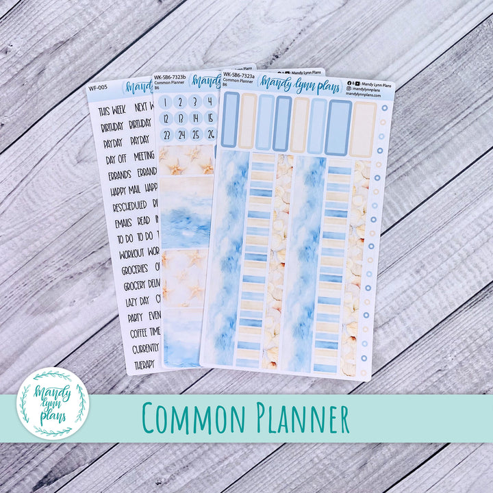 A5, B6, N1 & N2 Common Planner Weekly Kit || Ocean Lover || 323