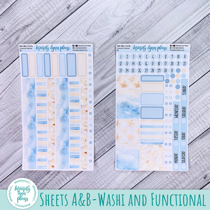 A5, B6, N1 & N2 Common Planner Weekly Kit || Ocean Lover || 323