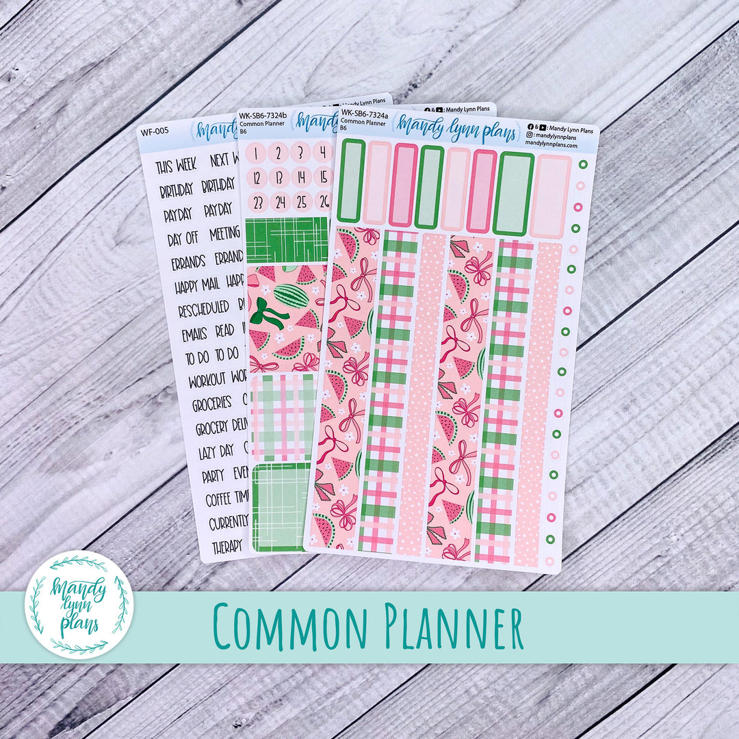 A5, B6, N1 & N2 Common Planner Weekly Kit || Watermelons || 324