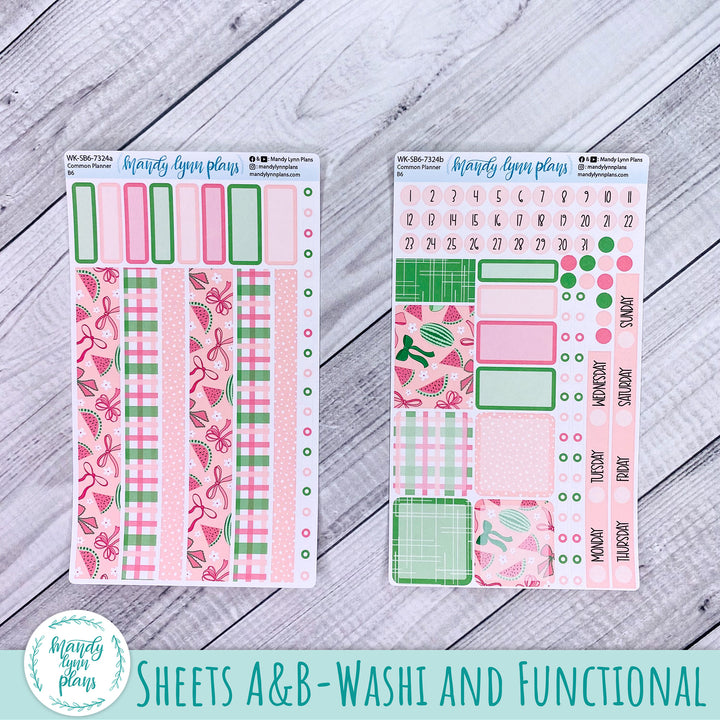 A5, B6, N1 & N2 Common Planner Weekly Kit || Watermelons || 324
