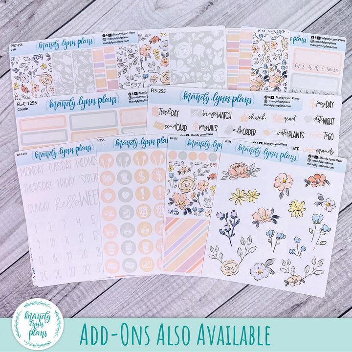 Standard Vertical Weekly Kit || Spring Floral || WK-SV-255