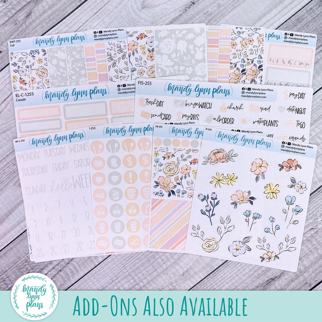March 2024 Common Planner Monthly Kit || Spring Floral || 255