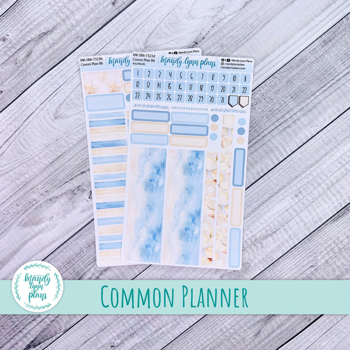 Any Month Common Planner Monthly Kit || Ocean Lover || 323