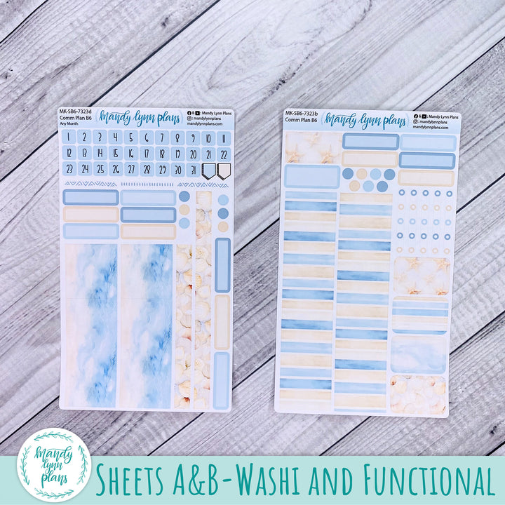 Any Month Common Planner Monthly Kit || Ocean Lover || 323