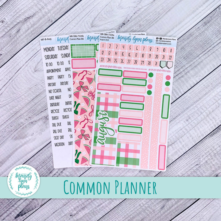 August 2025 Common Planner Monthly Kit || Watermelons || 324