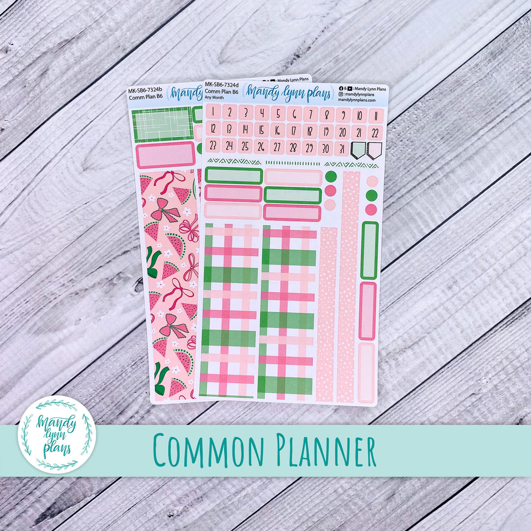 Any Month Common Planner Monthly Kit || Watermelons || 324