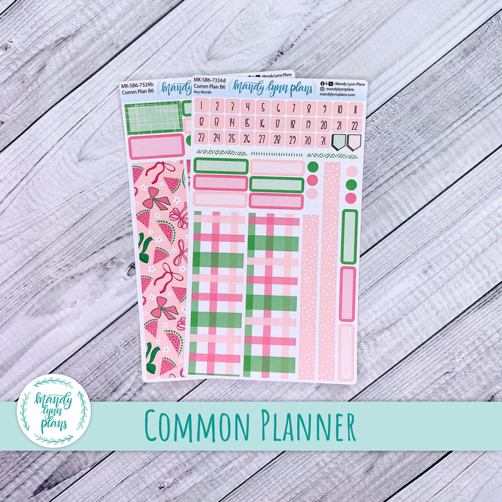 Any Month Common Planner Monthly Kit || Watermelons || 324