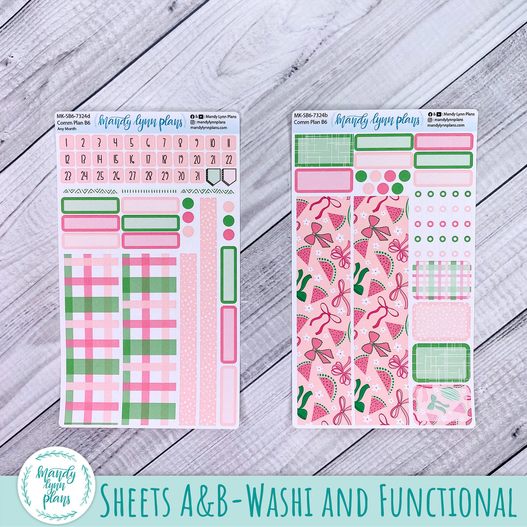 Any Month Common Planner Monthly Kit || Watermelons || 324