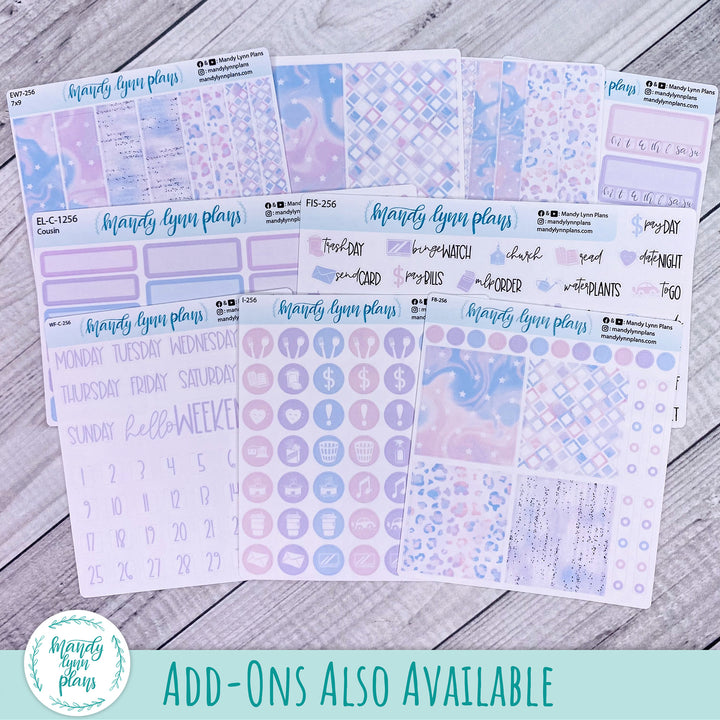 Any Month Common Planner Monthly Kit || Pink and Purple Dreams || 256