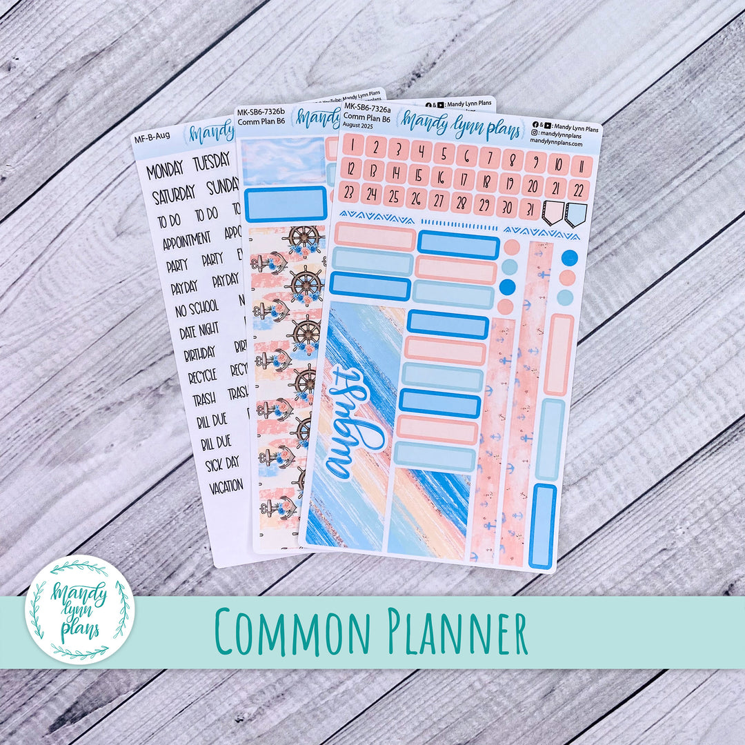 August 2025 Common Planner Monthly Kit || Lake Life || 326