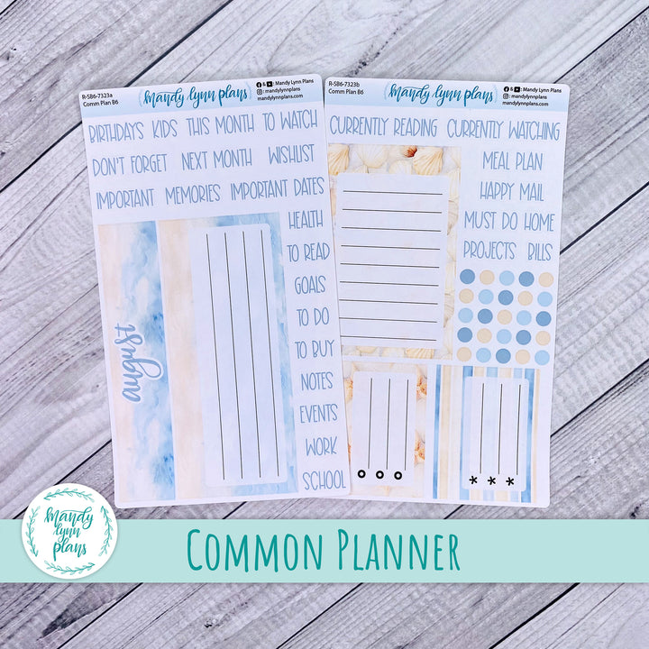 August Common Planner Dashboard || Ocean Lover || 323