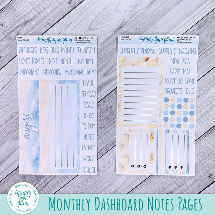 August Common Planner Dashboard || Ocean Lover || 323