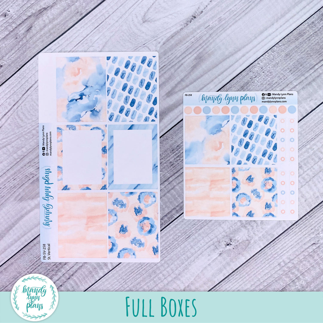 Peach and Blue Watercolor Add-Ons || 258