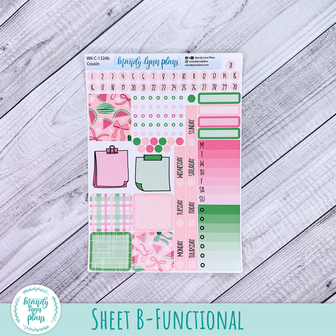Hobonichi Cousin Weekly Kit || Watermelons || WK-C-1324