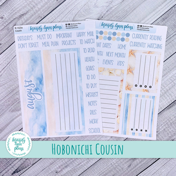 August Hobonichi Cousin Dashboard || Ocean Lover || R-1323