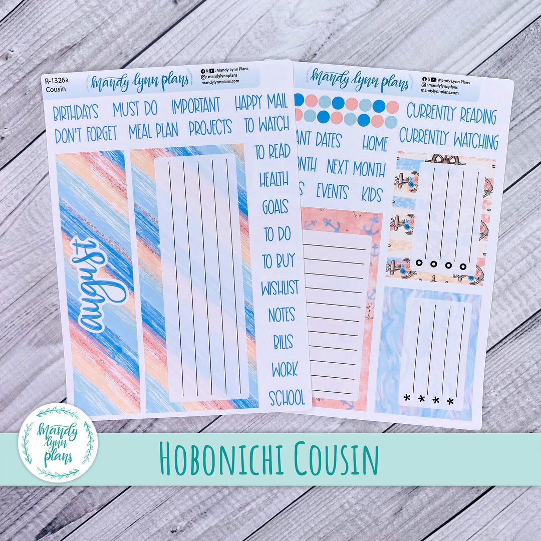 August Hobonichi Cousin Dashboard || Lake Life || R-1326