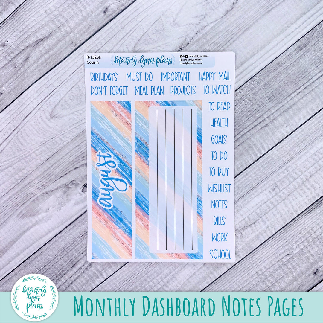 August Hobonichi Cousin Dashboard || Lake Life || R-1326